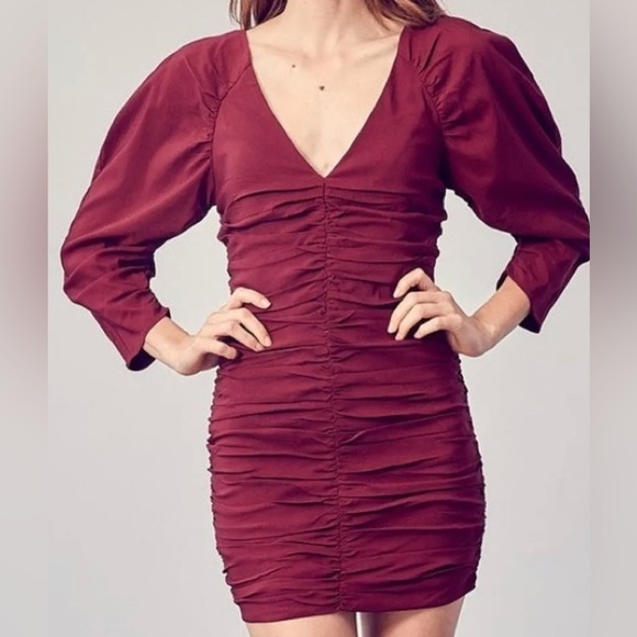 Do + Be maroon mini dress size medium NWT - Picture 7 of 11